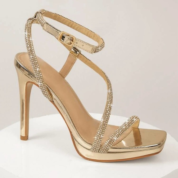SHEIN Shoes - Rhinestones Strap  Heels
